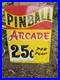 Vintage Carnival PINBALL PORCELAIN ARCADE Sign Circus Amusement Park