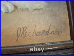 Vintage Cat Painting- Framed and Signed