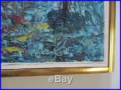 Vintage Charles Melohs Painting Abstract Expressionism Modernism Signed Italy