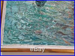 Vintage Charles Melohs Painting Abstract Expressionism Modernism Signed Italy