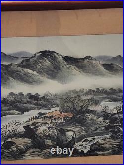 Vintage Chinese Painting Scroll Signed Sealed Framed
