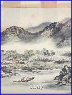 Vintage Chinese Painting Scroll Signed Sealed Framed