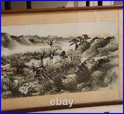 Vintage Chinese Painting Scroll Signed Sealed Framed