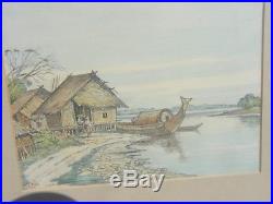 Vintage Chinese Thia Watercolor Painting Signed