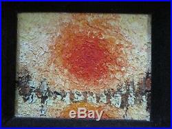 Vintage Chunky Painting Abstract Expressionism Small Gem Modernism Mystery Art