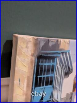 Vintage(Circa 1990+) Middle Eastern Landscape Signed Oil Painting on Canvas