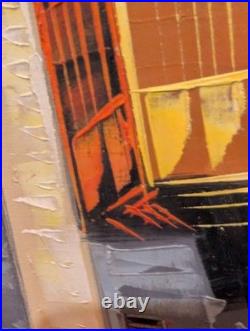 Vintage(Circa 1990+) Middle Eastern Landscape Signed Oil Painting on Canvas