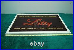 Vintage Claremont Pharmacy Lilly Apothecary Drug Store Reverse Glass Paint Sign
