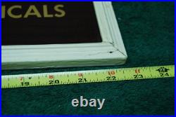 Vintage Claremont Pharmacy Lilly Apothecary Drug Store Reverse Glass Paint Sign