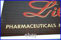 Vintage Claremont Pharmacy Lilly Apothecary Drug Store Reverse Glass Paint Sign