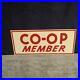 Vintage Co-op Member Painted Metal Sign from the Hettinger, ND Farmers Services