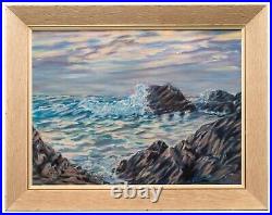 Vintage Coastal Painting, Signed and Dated 1963