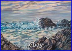 Vintage Coastal Painting, Signed and Dated 1963