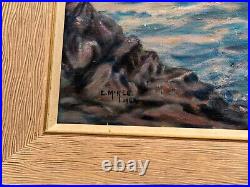 Vintage Coastal Painting, Signed and Dated 1963