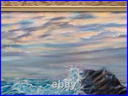 Vintage Coastal Painting, Signed and Dated 1963