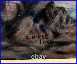 Vintage Coastal Painting, Signed and Dated 1963