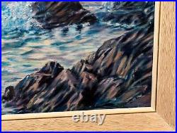 Vintage Coastal Painting, Signed and Dated 1963