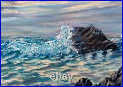 Vintage Coastal Painting, Signed and Dated 1963