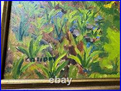 Vintage Collom Forsythia Oil Painting Signed And Framed