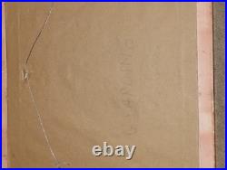 Vintage Colorful Impressionist Painting Flower Garden & bench Signed Silvano