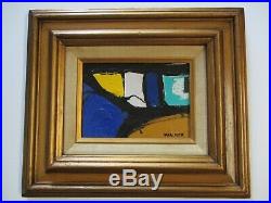 Vintage Contemporary Painting Abstract Expressionism Signed Walker Modernism