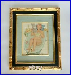 Vintage DUANE BRYER Original Watercolor Painting of HILDA Character