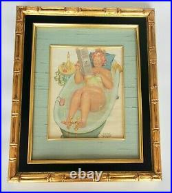 Vintage DUANE BRYER Original Watercolor Painting of HILDA Character