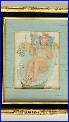 Vintage DUANE BRYER Original Watercolor Painting of HILDA Character