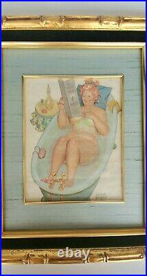 Vintage DUANE BRYER Original Watercolor Painting of HILDA Character