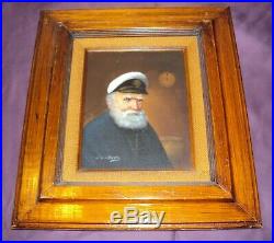 Vintage David Pelbam Painting Sea Captain Oil On Canvas Portrait