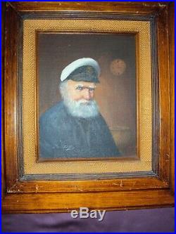 Vintage David Pelbam Painting Sea Captain Oil On Canvas Portrait