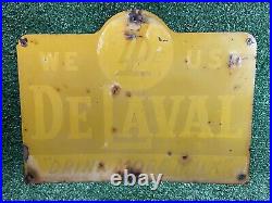 Vintage Delaval Sign Drink More Milk Dairy Farm Painted Tin Cream Cheese Cow