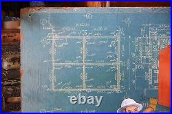 Vintage Delaware Bridge Blueprint Steelworker Welding Sign Hand Painted Workwear