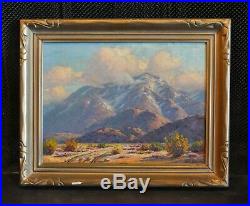 Vintage Desert Landscape Painting San Jacinto Mtn Palm Springs CA Paul Grimm