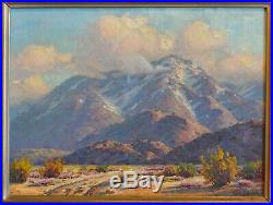 Vintage Desert Landscape Painting San Jacinto Mtn Palm Springs CA Paul Grimm