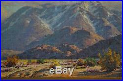 Vintage Desert Landscape Painting San Jacinto Mtn Palm Springs CA Paul Grimm