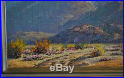 Vintage Desert Landscape Painting San Jacinto Mtn Palm Springs CA Paul Grimm