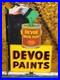 Vintage Devoe House Paints Porcelain Sign Flange Varnish Service Hardware Shop