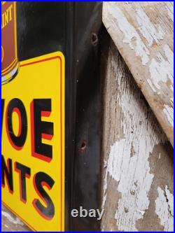 Vintage Devoe House Paints Porcelain Sign Flange Varnish Service Hardware Shop