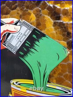 Vintage Devoe House Paints Porcelain Sign Flange Varnish Service Hardware Shop