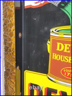 Vintage Devoe House Paints Porcelain Sign Flange Varnish Service Hardware Shop