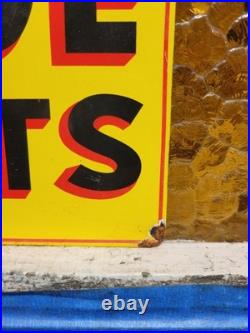 Vintage Devoe House Paints Porcelain Sign Flange Varnish Service Hardware Shop