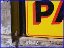 Vintage Devoe House Paints Porcelain Sign Flange Varnish Service Hardware Shop