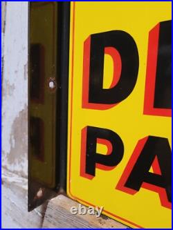 Vintage Devoe House Paints Porcelain Sign Flange Varnish Service Hardware Shop