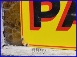 Vintage Devoe House Paints Porcelain Sign Flange Varnish Service Hardware Shop