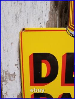 Vintage Devoe House Paints Porcelain Sign Flange Varnish Service Hardware Shop