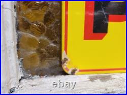 Vintage Devoe House Paints Porcelain Sign Flange Varnish Service Hardware Shop