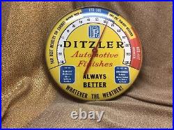 Vintage Ditzler PPG Automotive Paint 12 Glass face Thermometer