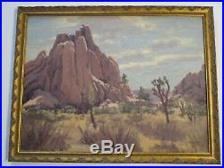 Vintage Don Miles Painting California Artist Desert Landscape Impressionist Old