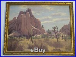 Vintage Don Miles Painting California Artist Desert Landscape Impressionist Old